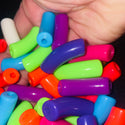 5 piece Acrylic Curvy Tube bead assorted color