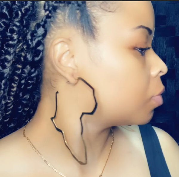 Stainless Steel Africa Hoop earrings